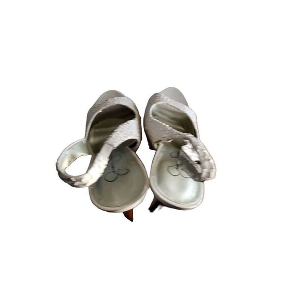 Jessica Simpson White snake skin size 8 sandal - Picture 4 of 7